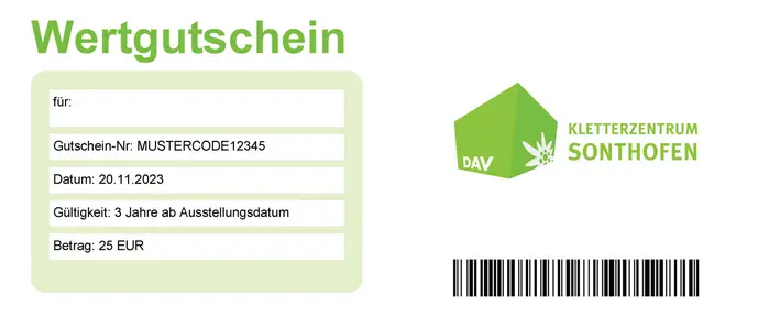 Gutscheinansicht | © DAV Allgäu-Immenstadt