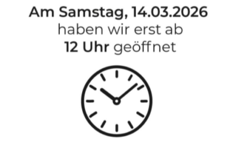 Artikelbild zu Artikel Geänderte Öffnungszeiten am kommenden Samstag
