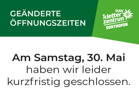 Artikelbild zu Artikel Samstag, 30. Mai 2026 – GESCHLOSSEN